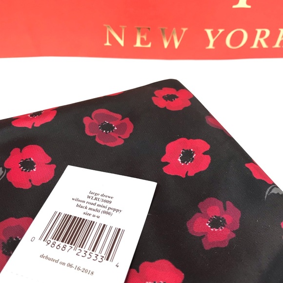 Kate spade large drewe Wilson Road Poppy pouch Nwt - Picture 7 of 8